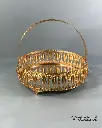 SMALL DOMESTIC TULIP ROUND BASKET GOLD