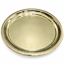STAINLESS STEEL ROUND TRAY 36CM GOLDEN