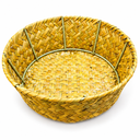 STRAW ROUND BASKET NO1 R19xH6 cm