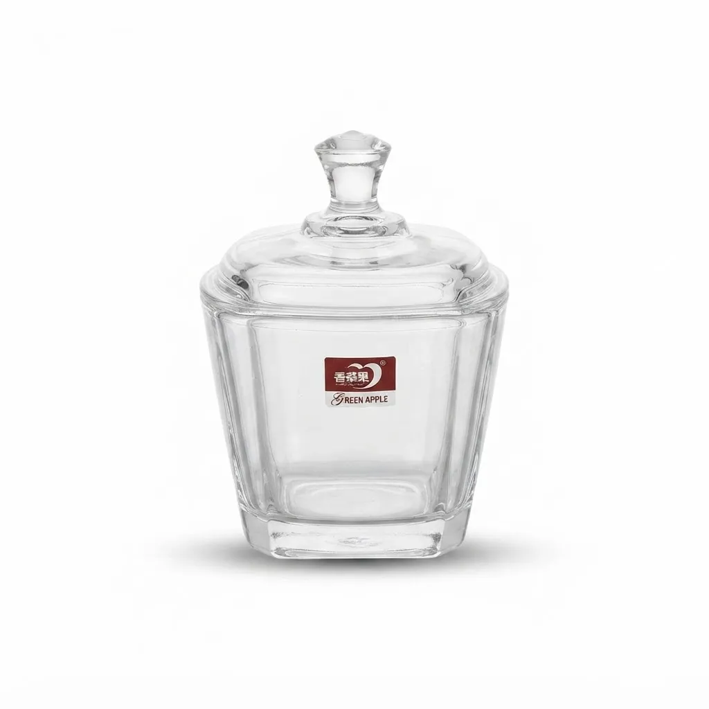 [MD02-1988-11] SUGAR BOWL WITH LID DELI GLASSWARE