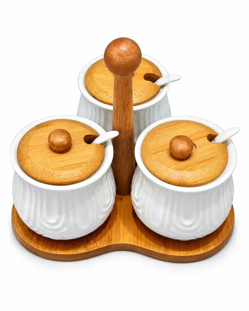 SUGAR POTS SET 3PCS