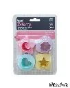 SUNPLAST DOUBLE SIDED COOKIE CUTTERS (4pcs) 