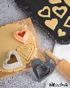SUNPLAST HEART COOKIE CUTTERS (3pcs)