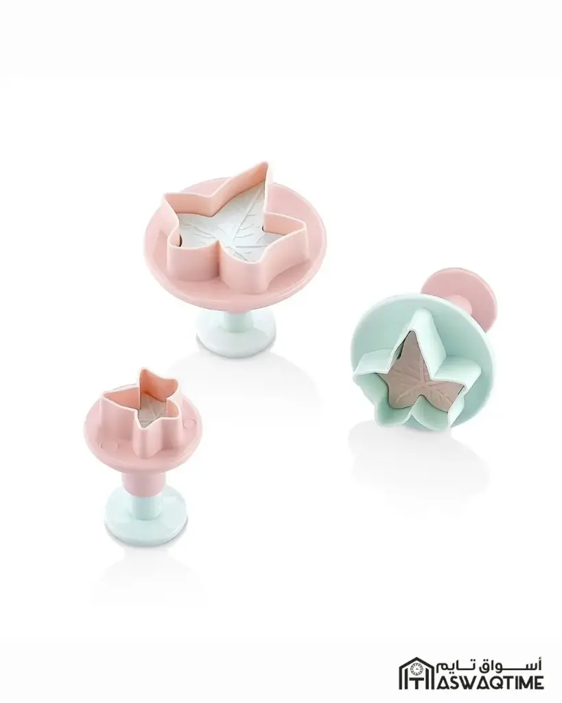 SUNPLAST LEAF FONDANT PLUNGER CUTTER (3pcs)