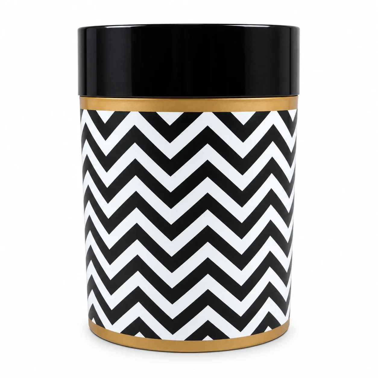 SUNPLAST OVAL CONTAINER 0.8lt (BLACK&WHITE DESIGN)