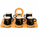 TURKISH COFFEE SET 6CUP  +6BAMBOO