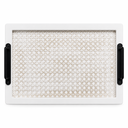 WOOD TRAY WITH STEEL HANDLES – SMALL