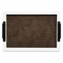 WOOD TRAY WITH STEEL HANDLES – SMALL