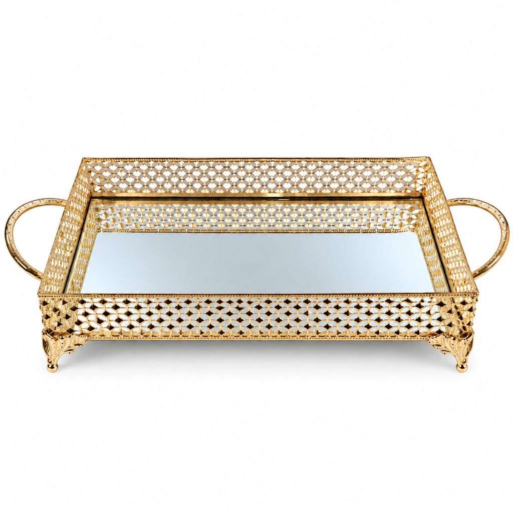[BZ-PR831G ] ZEYVE PYRAMID RECTANGULAR SMALL TRAY 40 X 18 CM. -12