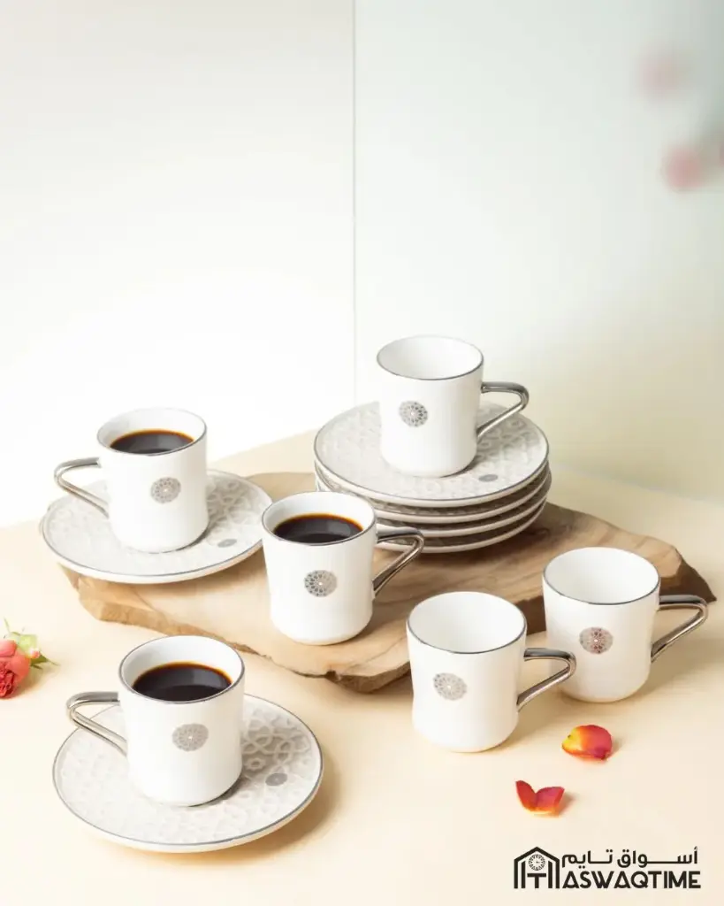 OTANTIK ROSETTI - 6 PORCELAIN CUPS AND 6 SAUCER