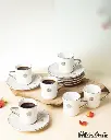 OTANTIK ROSETTI - 6 PORCELAIN CUPS AND 6 SAUCER
