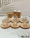 OTANTIK ROSETTI – 6 CUPS 6 SAUCERS 6 ARABIC COFFEE CUPS AND SUGER POT