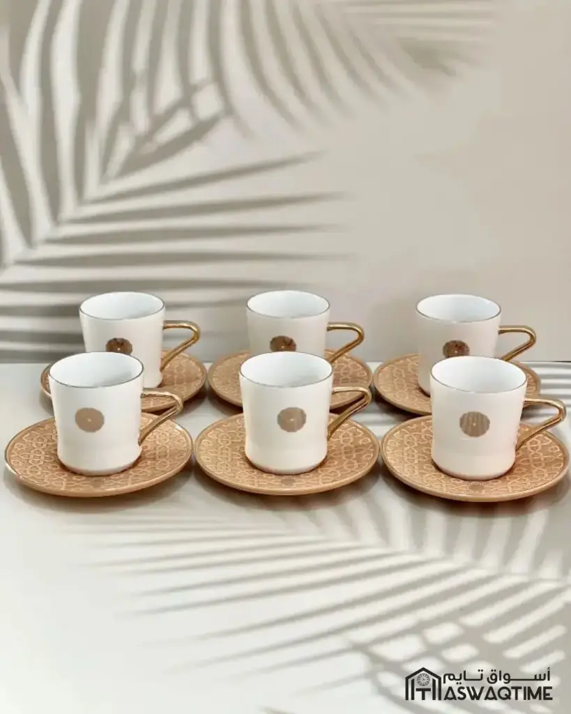 OTANTIK ROSETTI – 6 PORCELAIN CUPS AND 6 SAUCER