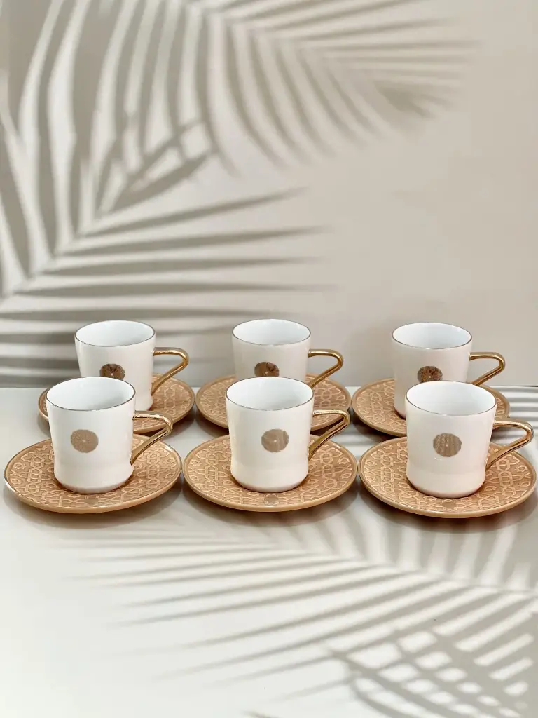 OTANTIK ROSETTI – 6 PORCELAIN CUPS AND 6 SAUCER