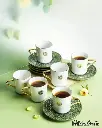 OTANTIK ROSETTI – 6 PORCELAIN CUPS AND 6 SAUCER