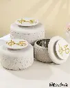 OTANTIK FOOD WARMER SET FROM JIWAR - BEIGE + GOLD FOOD WARMER SET 