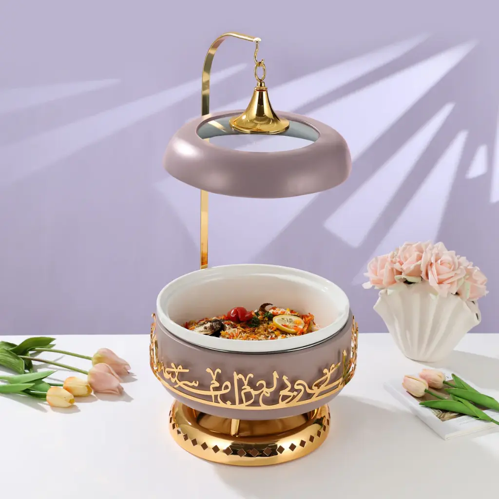 OTANTIK SERVING BUFFET - L FROM JIWAR - PURPLE + GOLD SERVING BUFFET - L 