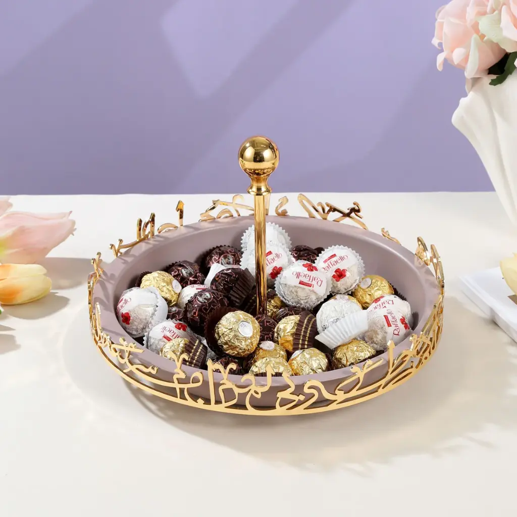 OTANTIK SWEET SERVING TRAY -S FROM JIWAR - PURPLE + GOLD SWEET TRAY-S