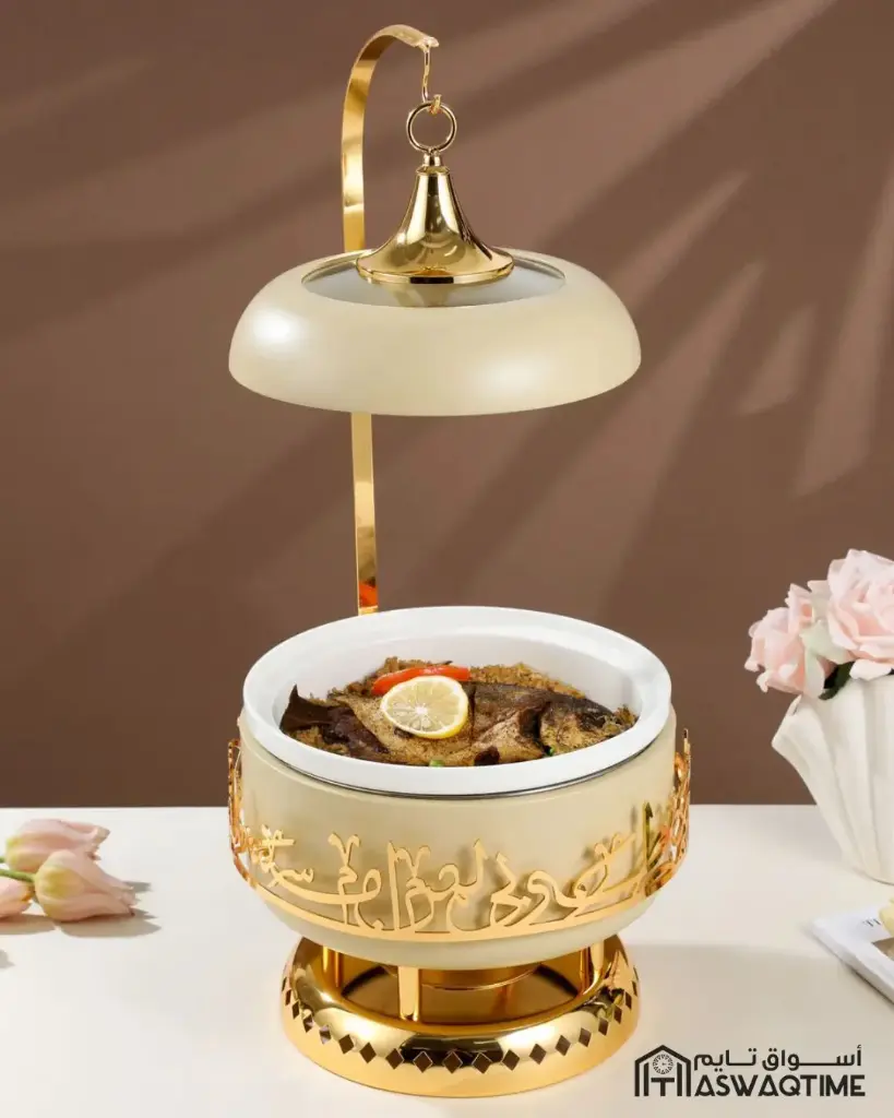 OTANTIK SERVING BUFFET - M FROM JIWAR - IVORY + GOLD SERVING BUFFET – M