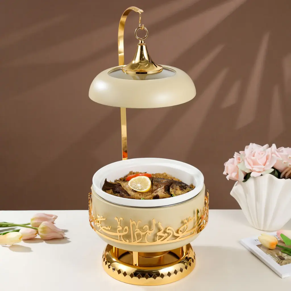 OTANTIK SERVING BUFFET - M FROM JIWAR - IVORY + GOLD SERVING BUFFET – M