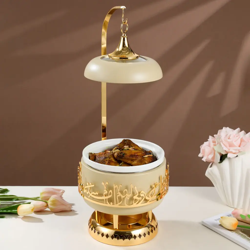 OTANTIK SERVING BUFFET -S FROM JIWAR - IVORY + GOLD SERVING BUFFET -S