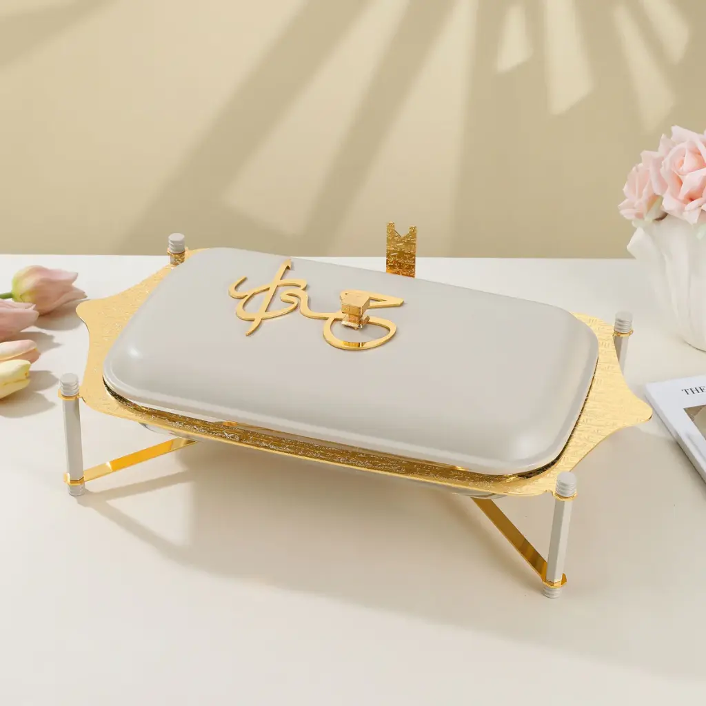 OTANTIK STAINLESS STEEL BUFFET - M FROM JIWAR - BEIGE + GOLD STAINLESS STEEL BUFFET – M