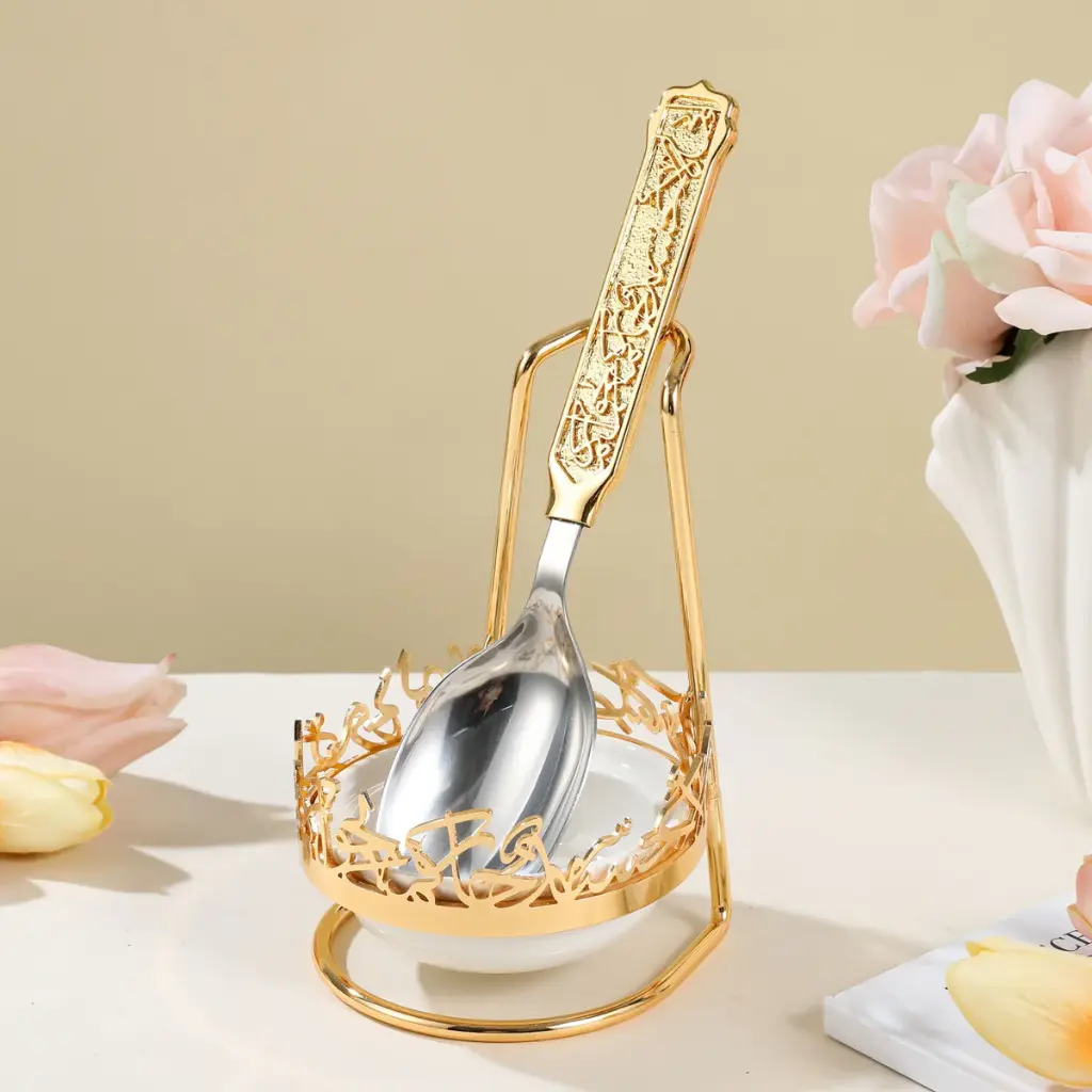 OTANTIK BUFFET SPOON HOLDER FROM JIWAR - GOLD SPOON HOLDER