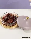 OTANTIK MEDIUM GLASS DATE BOWL FROM JIWAR - PURPLE + GOLD MEDIUM GLASS DATE BOWL