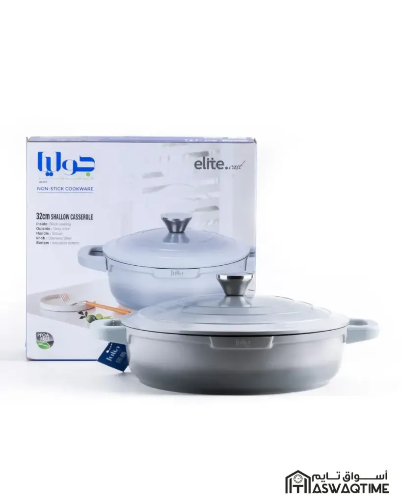  ELITE-CAST SHALLOW CASSEROLE 32CM-GRAY