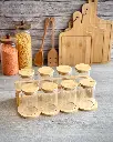 GERMAX 8PCS ROUND GLASS JARS
