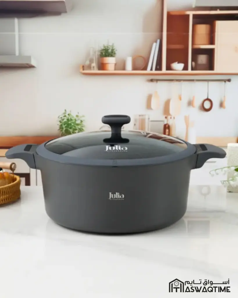 JULIA ELITE-EDGE CASSEROLE WITH LID 20CM-GRAY CASSEROLE WITH LID 