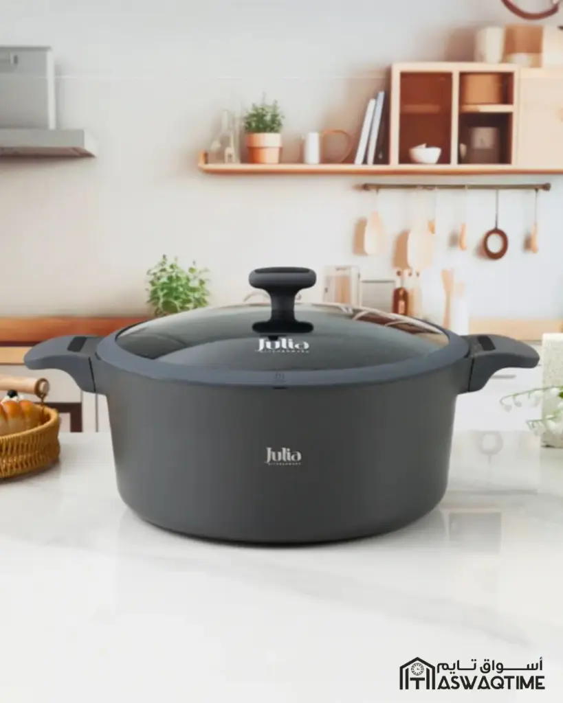 JULIA ELITE-EDGE CASSEROLE WITH LID 32CM-GRAY CASSEROLE WITH LID 