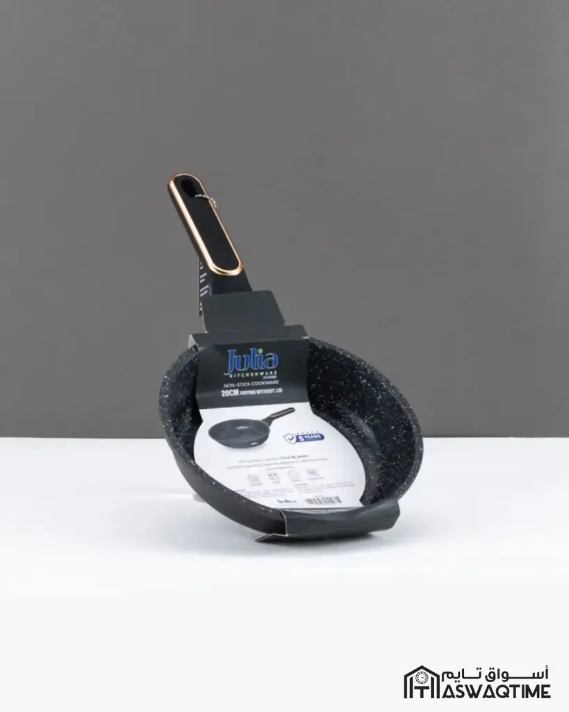 JULIA ELITE-PRO PLUS FRYPAN WITHOUT LID 20CM-BLACK FRAYPAN WITHOUT LID 