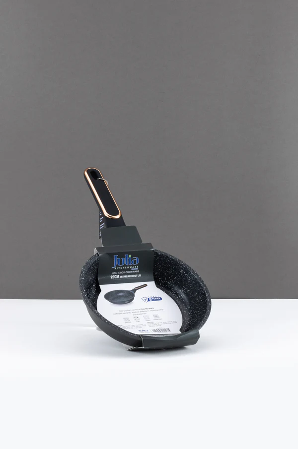 JULIA ELITE-PRO PLUS FRYPAN WITHOUT LID 20CM-BLACK FRAYPAN WITHOUT LID 