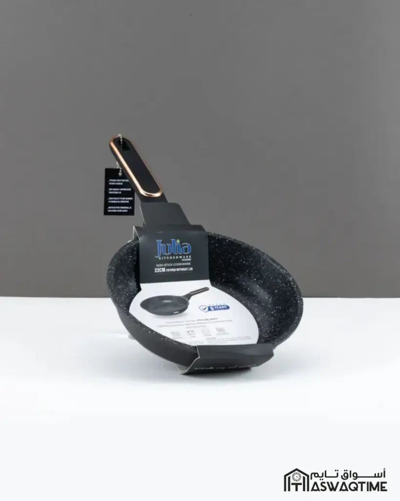 JULIA ELITE-PRO PLUS FRYPAN WITHOUT LID 22CM-BLACK FRAYPAN WITHOUT LID 