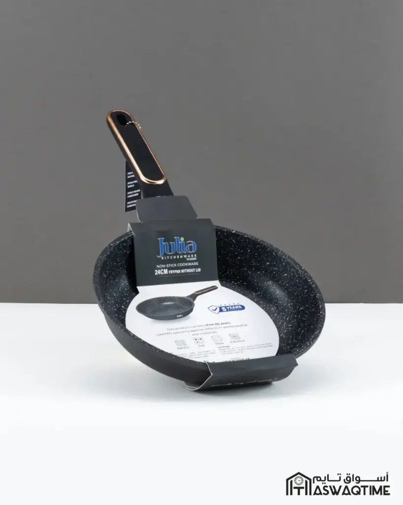 JULIA ELITE-PRO PLUS FRYPAN WITHOUT LID 24CM-BLACK FRAYPAN WITHOUT LID 