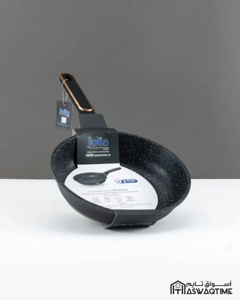 JULIA ELITE-PRO PLUS FRYPAN WITHOUT LID 26CM-BLACK FRAYPAN WITHOUT LID 