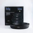 JULIA ELITE-PRO PLUS ROUND FORGED PAN SET 3 PIECES-BLACK 28CM /32CM / 36CM 