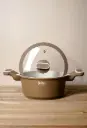JULIA ELITE-PROF CASSEROLE WITH LID 20CMBROWN/BEIGE CASSEROLE WITH LID 