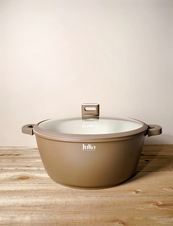 JULIA ELITE-PROF CASSEROLE WITH LID 36CMBROWN/BEIGE CASSEROLE WITH LID 