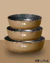 JULIA ELITE-PROF ROUND FORGED PAN SET 3 PIECES-BROWN/BLACK 28CM/32CM/36CM 