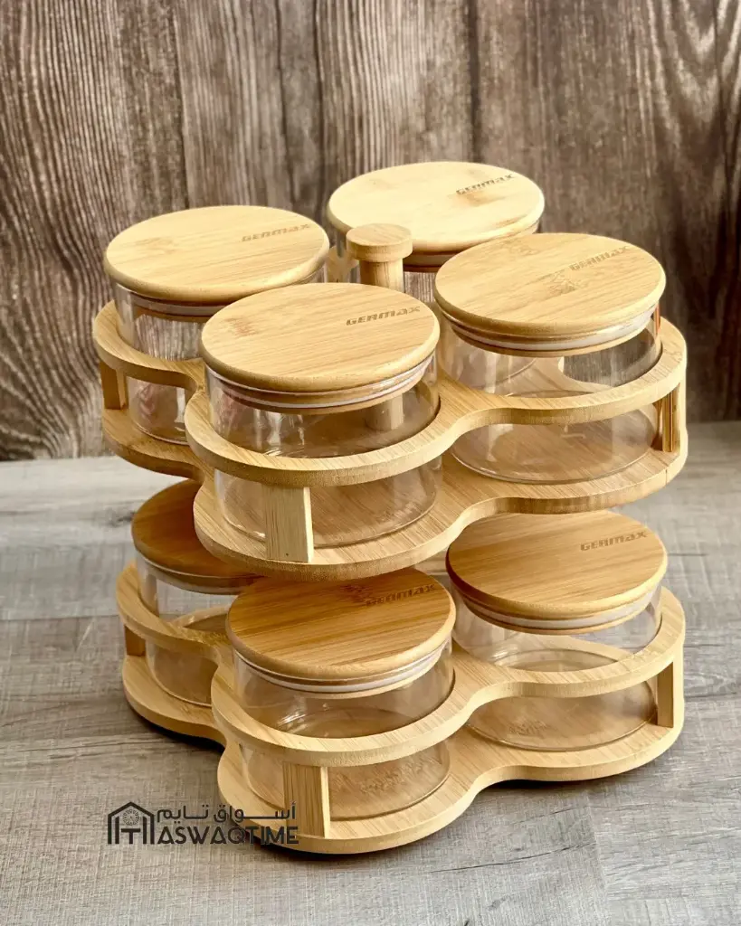 GERMAX 8PCS 2LAYERS ROTOUTARY STORAGE JARS