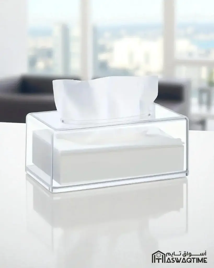 DELZA TRANSPARENT ACRYLIC TISSUE BOX