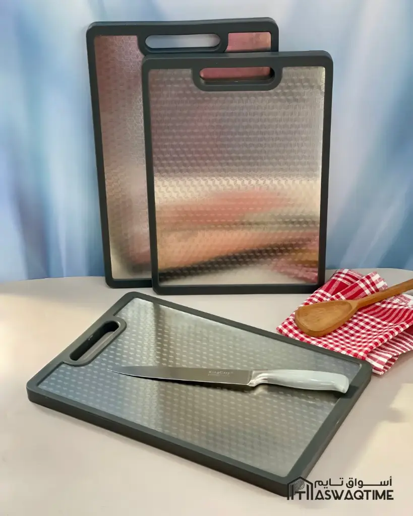 STAINLESS STEEL 2SIDES CUTTING BOARD 42x26 CM