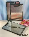 STAINLESS STEEL 2SIDES CUTTING BOARD 42x26 CM