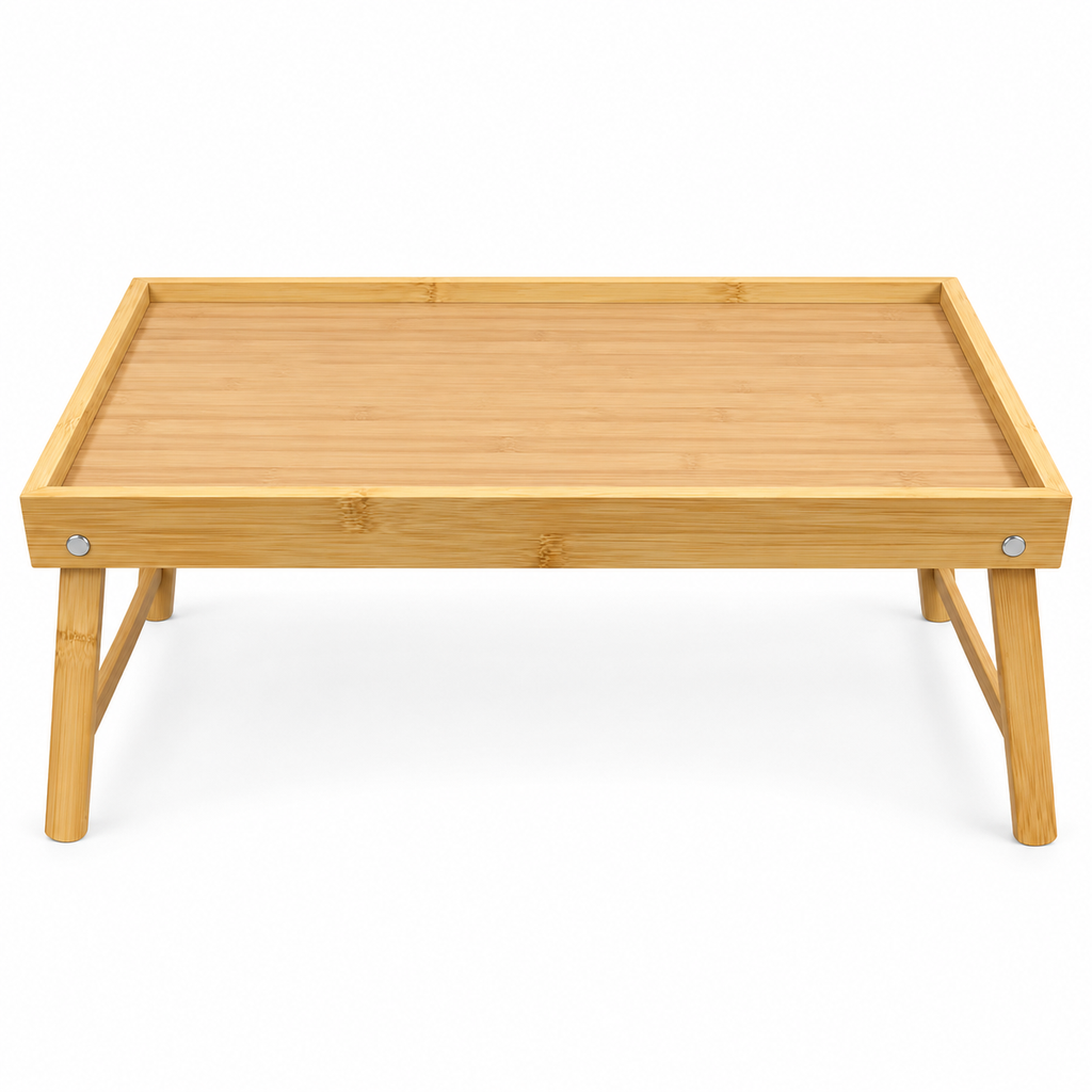 [SJ-MY32] BAMBOO BED TRAY TABLE W/FOLDABLE LEGS