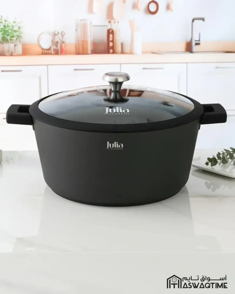 ELITE-ELE CASSEROLE WITH LID 24CMBLACK