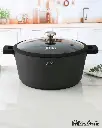 ELITE-ELE CASSEROLE WITH LID 24CMBLACK
