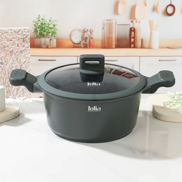 ELITE-TOP CASSEROLE WITH LID 28CMGREEN  