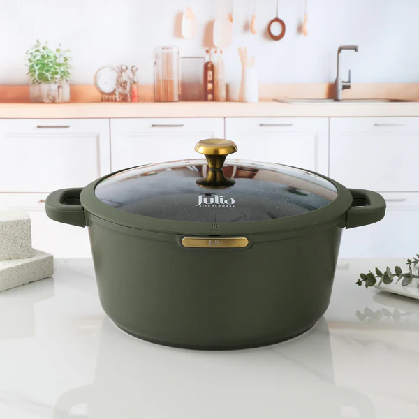 ELITE-TOP CASSEROLE WITH LID 32CMGREEN 